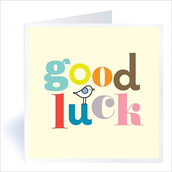 Printable Good Luck Cards 7 Good Luck Card Templates Psd Eps