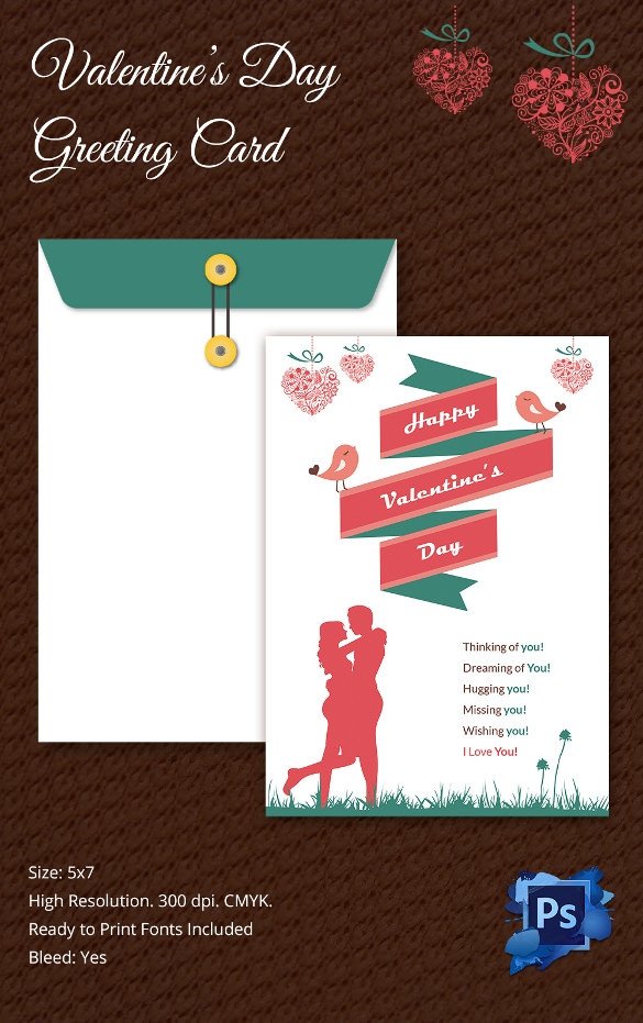 Printable Greetings Cards Templates 60 Happy Valentines Day Cards Psd Designs