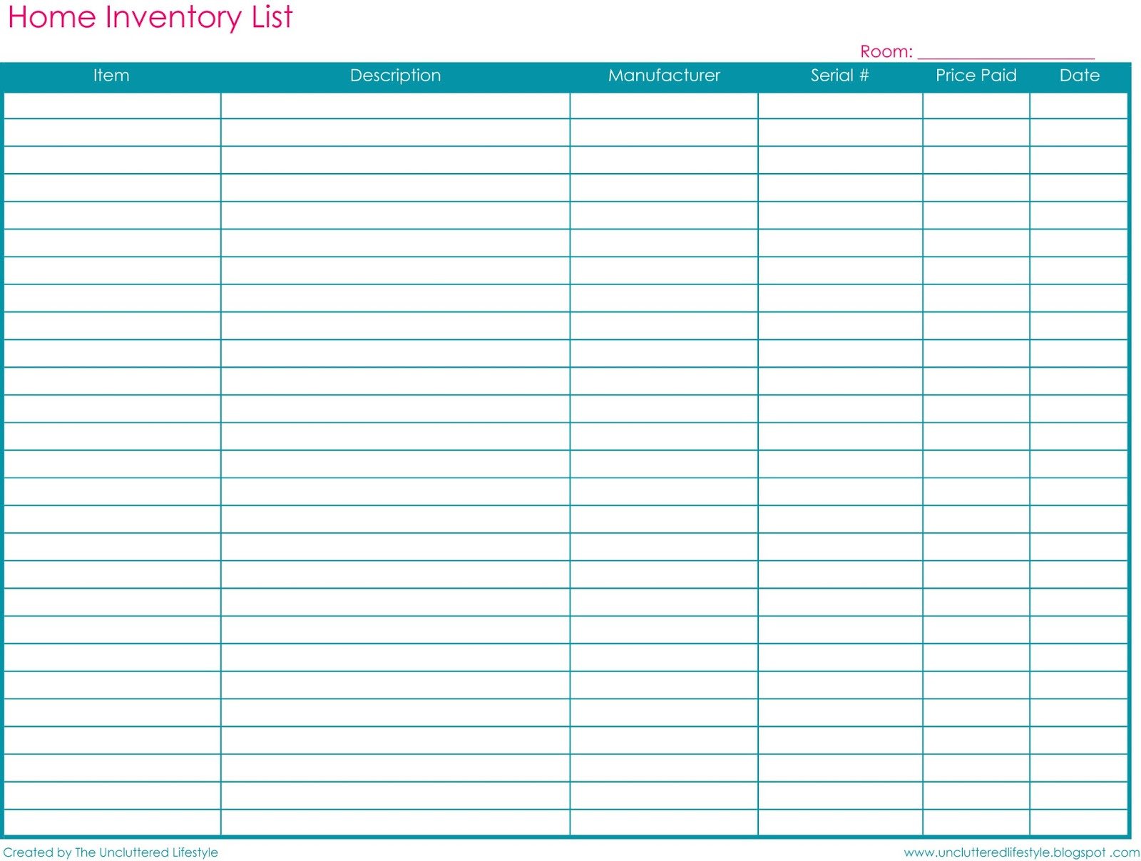 Printable Inventory List Template Finally Here Home Management Binder Printables Find