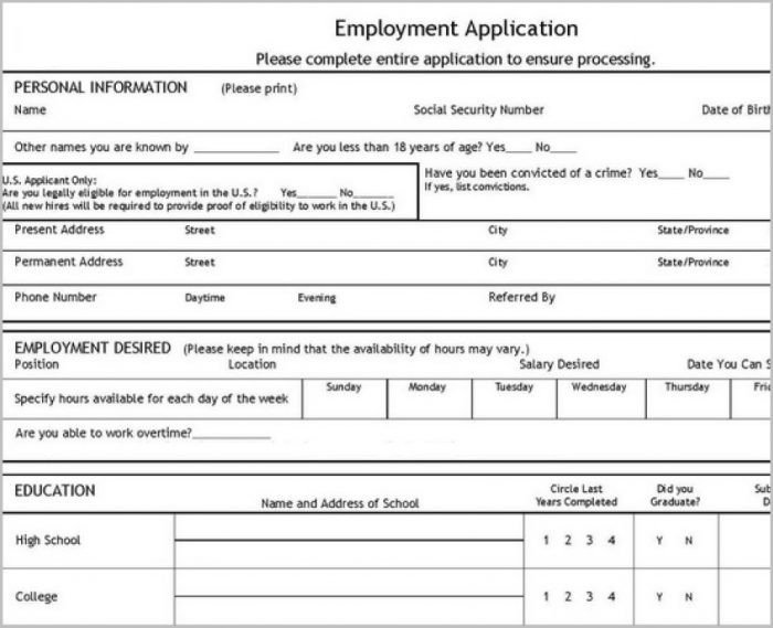 Printable Job Application In Spanish Free Printable Job Application In Spanish Job Applications