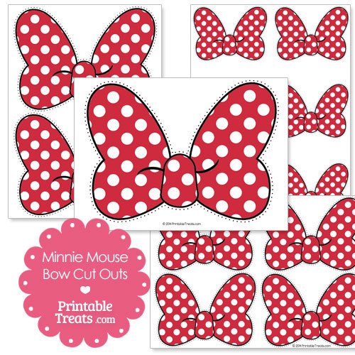 Printable Minnie Mouse Bow Printable Minnie Mouse Bow Cut Outs — Printable Treats