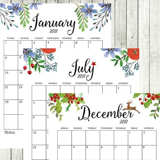 Printable Monthly Calendar Template 2017 Free Printable Monthly Calendar Sutton Place