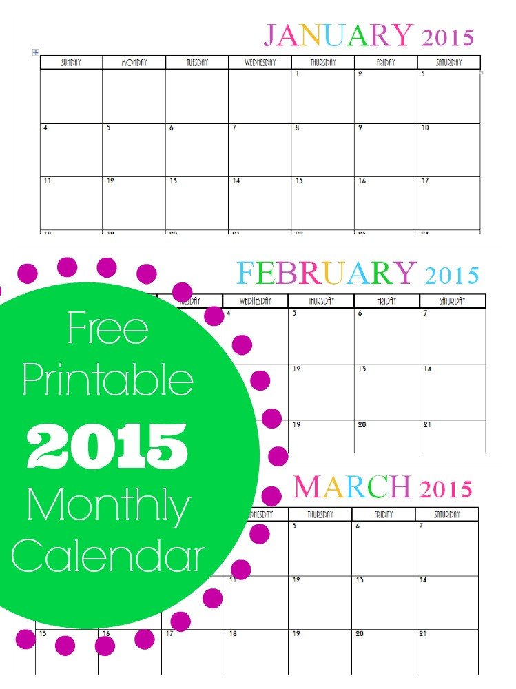 Printable Monthly Calendar Template Free Printable Bi Weekly Planner Cute & Colorful Template