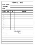 Printable softball Lineup Cards 11 Best Sports &amp; Recreation Documents Images On Pinterest