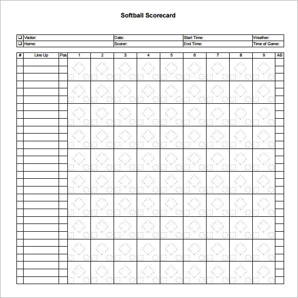 Printable softball Score Sheet Sample softball Score Sheet 10 Documents In Pdf Word