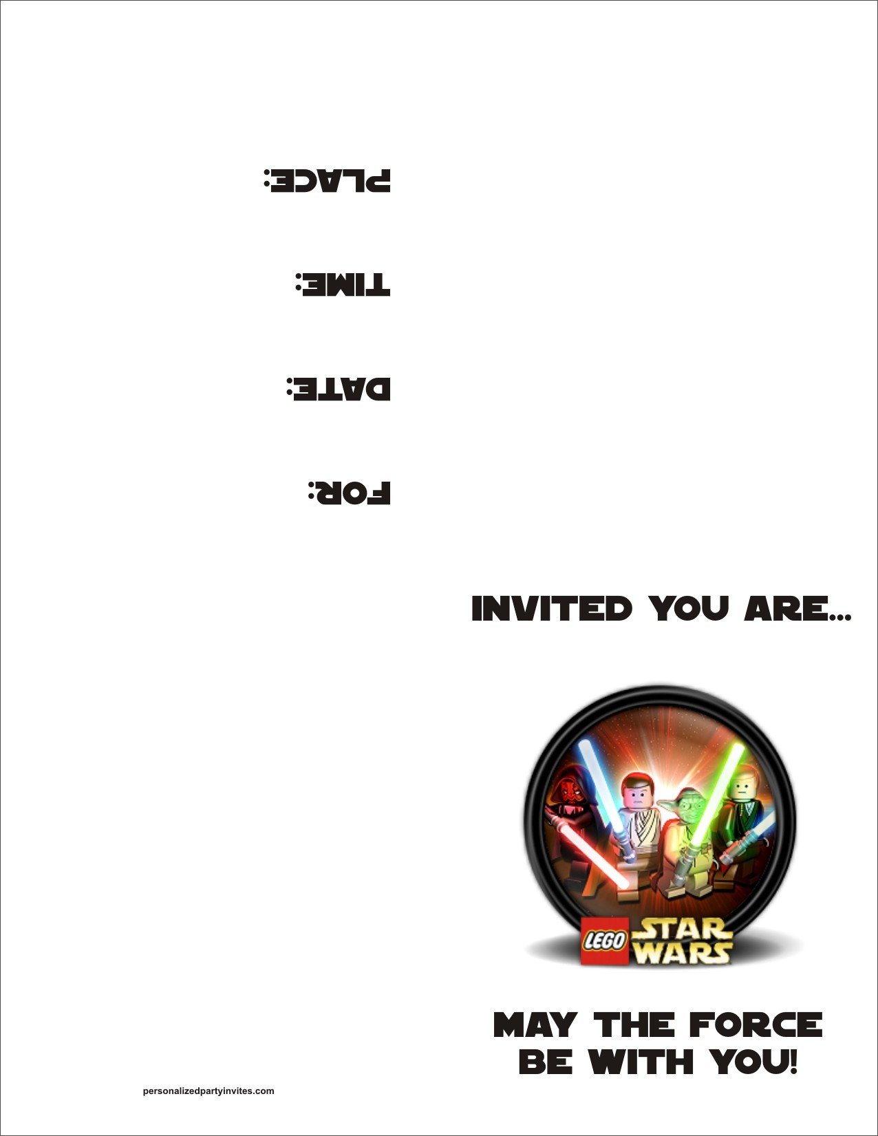 Printable Star Wars Invitation Lego Star Wars Free Printable Birthday Party Invitation