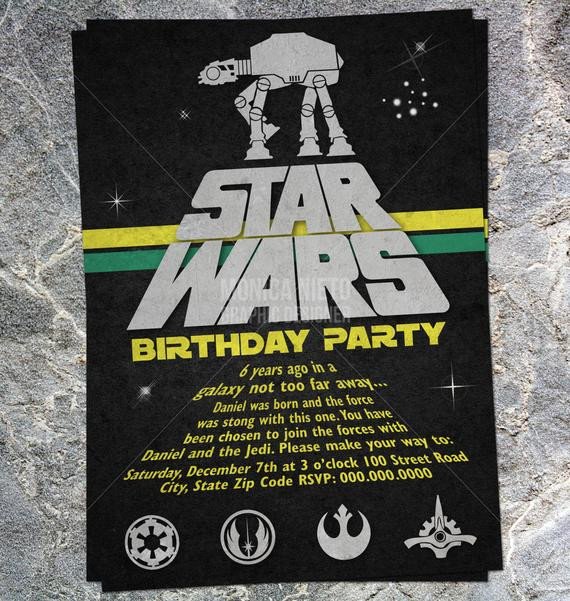 Printable Star Wars Invitation Printable Star Wars Inspired Birthday Invitation Baby Shower