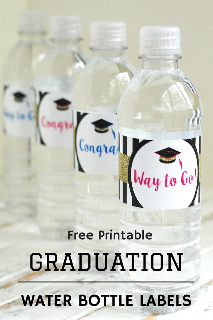 Printable Water Bottle Labels Free Printable Graduation Water Bottle Labels Katarina S