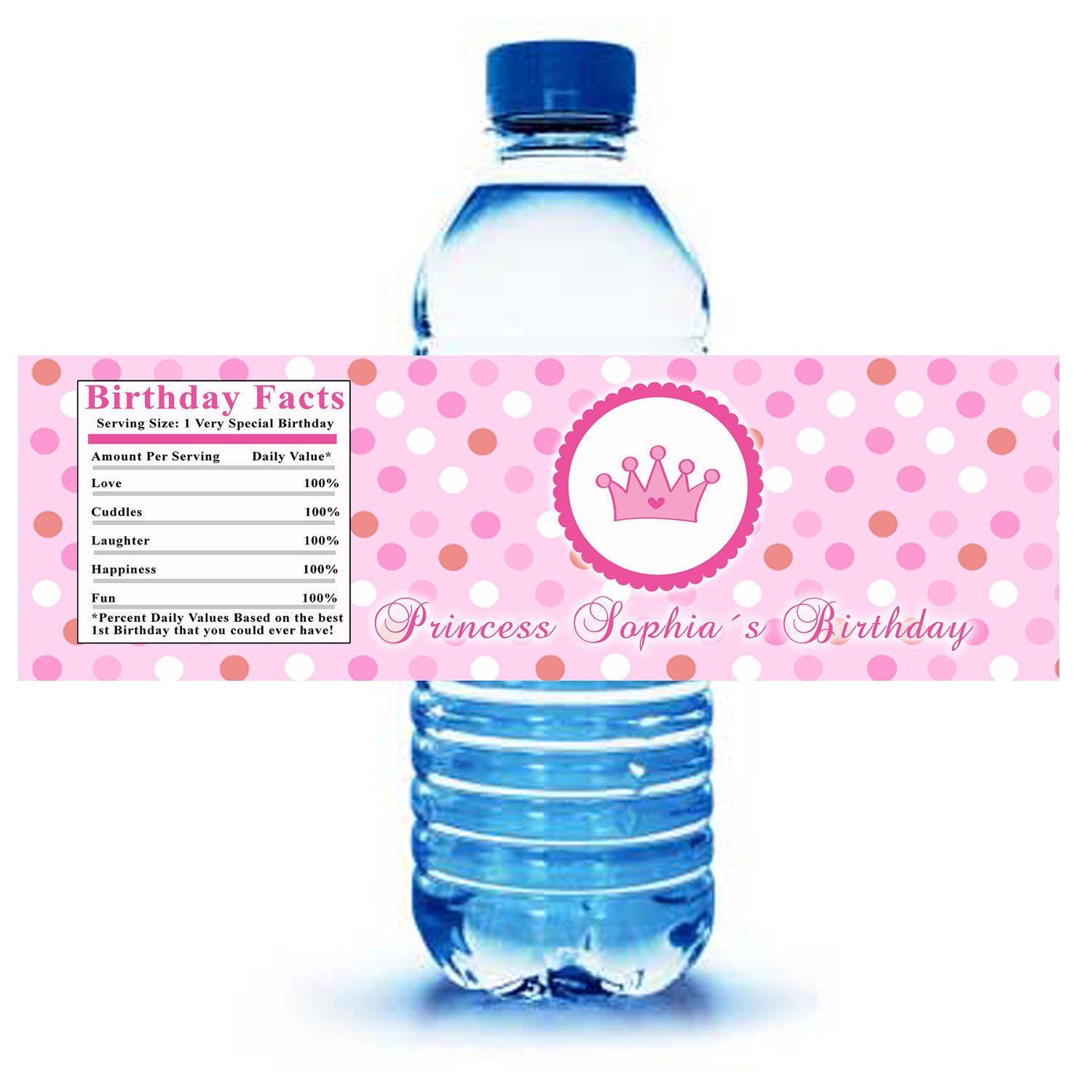Printable Water Bottle Labels Printable Personalized Princess Water Bottle Labels Wrappers
