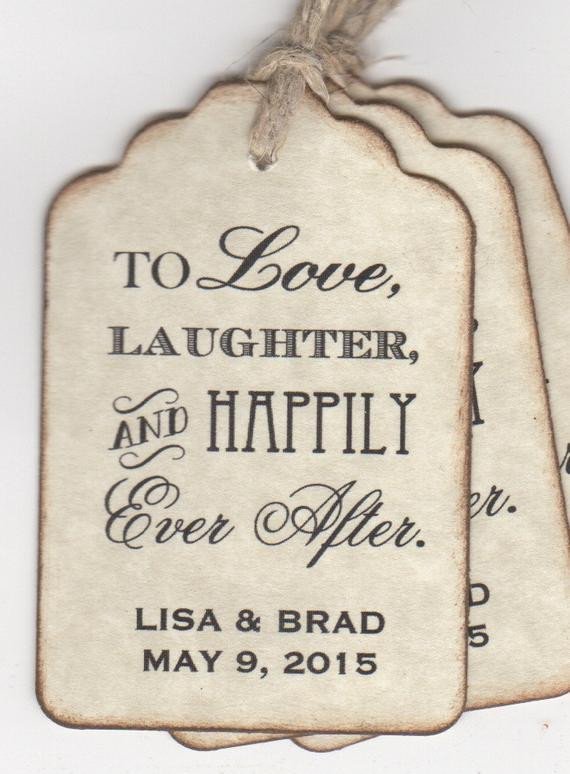 Printable Wedding Favor Tags 100 Wedding Favor Tags Shower Favor Tags to Love Laughter and