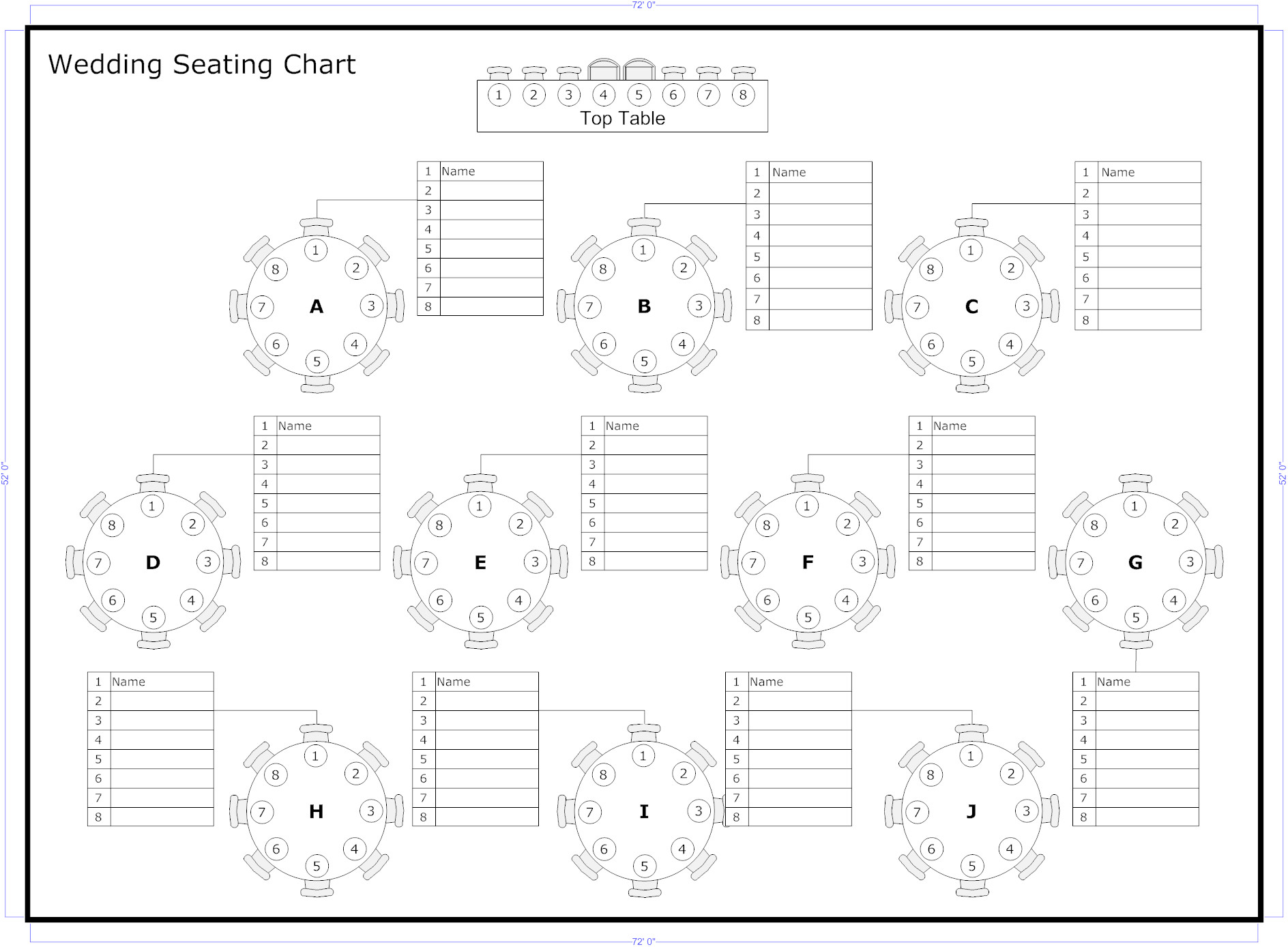 Printable Wedding Seating Chart Tips to Seat Your Wedding Guests