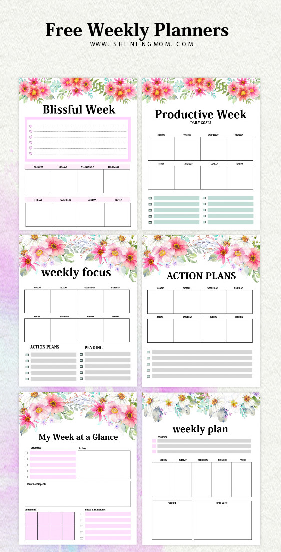 Printable Weekly Planner Template Weekly Planner Template 15 Free Brilliant Designs