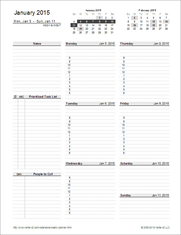 Printable Weekly Planner Template Weekly Planner Template Free Printable Weekly Planner