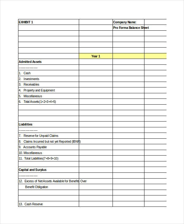 Pro forma Cash Flow Template Pro forma Excel Template 10 Free Excel Documents