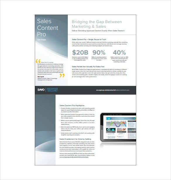 Product Sell Sheet Template Sell Sheet Template