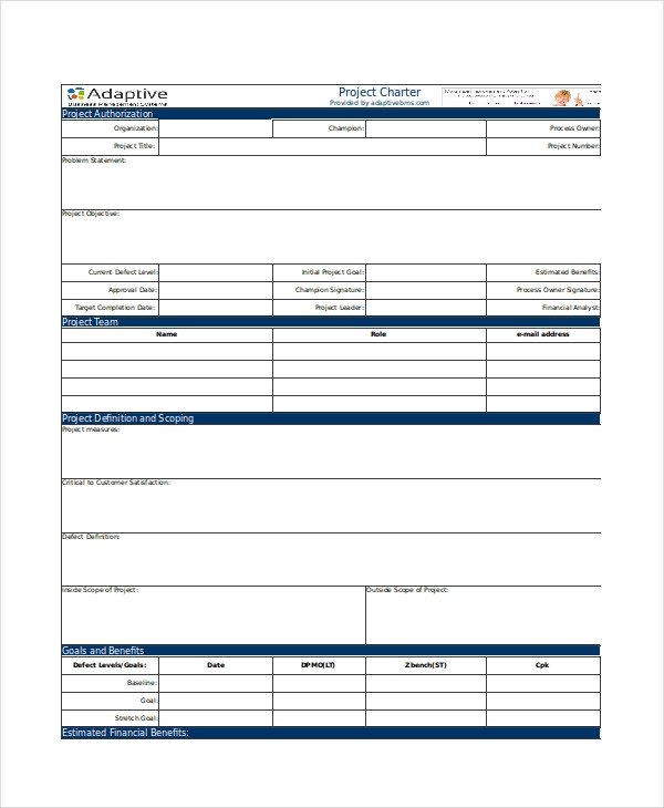 Project Charter Template Excel Excel Project Template 11 Free Excel Documents Download