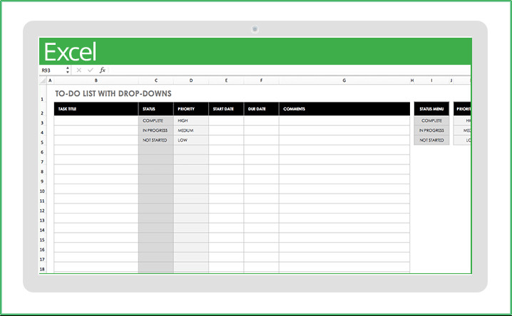 Project Management Task List Template Free Excel Project Management Templates
