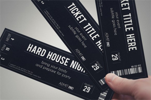 Prom Ticket Template Free 115 Ticket Templates Word Excel Pdf Psd Eps