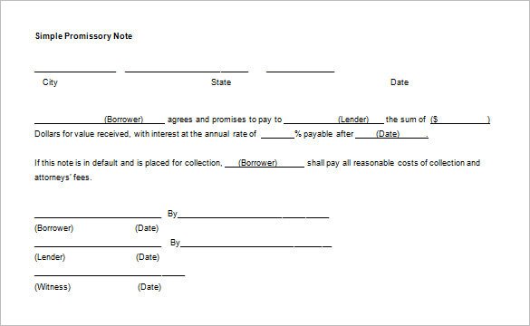 Promissory Note Template Microsoft Word 35 Promissory Note Templates Doc Pdf