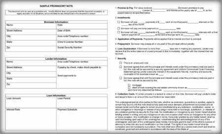Promissory Note Template Microsoft Word 6 Promissory Note Templates – Free Sample form &amp; formats