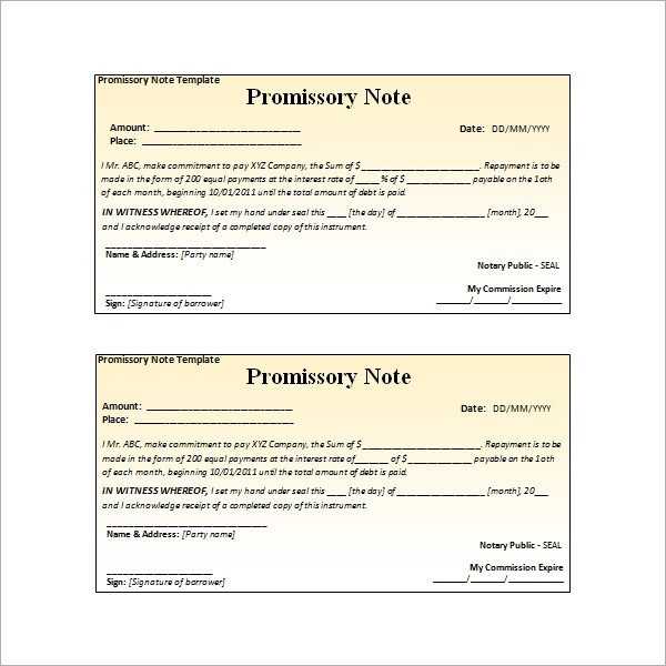 Promissory Note Template Microsoft Word Promissory Note 26 Download Free Documents In Pdf Word