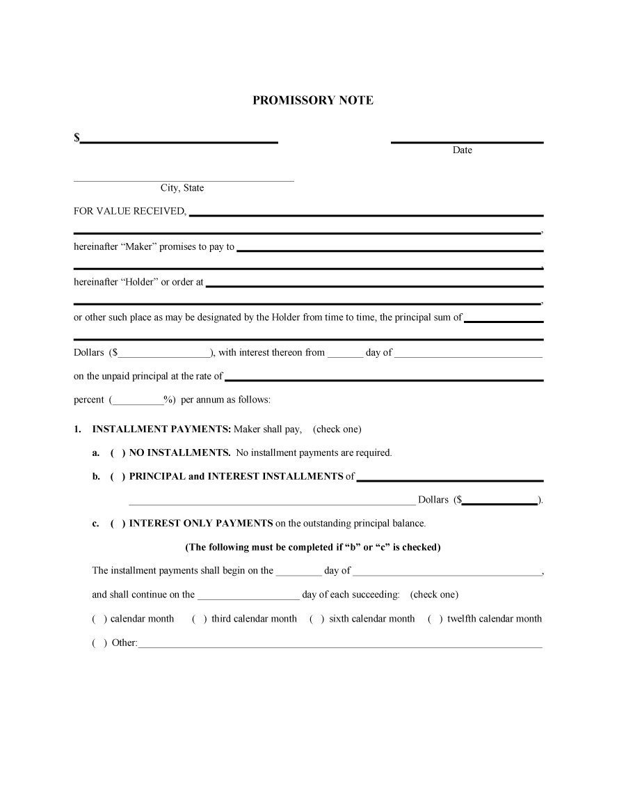 Promissory Note Template Word 43 Free Promissory Note Samples & Templates Ms Word and