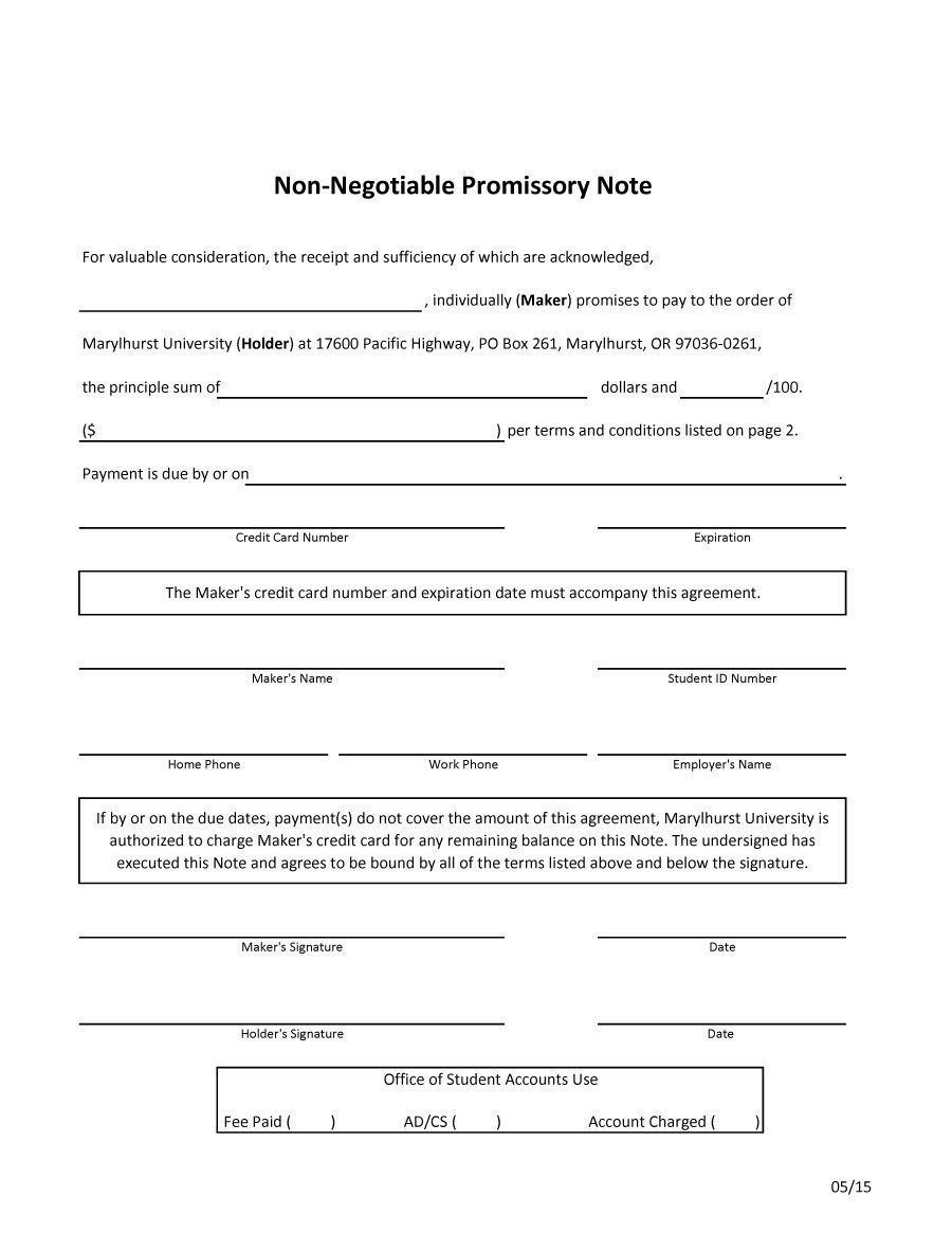Promissory Note Template Word 45 Free Promissory Note Templates &amp; forms [word &amp; Pdf]