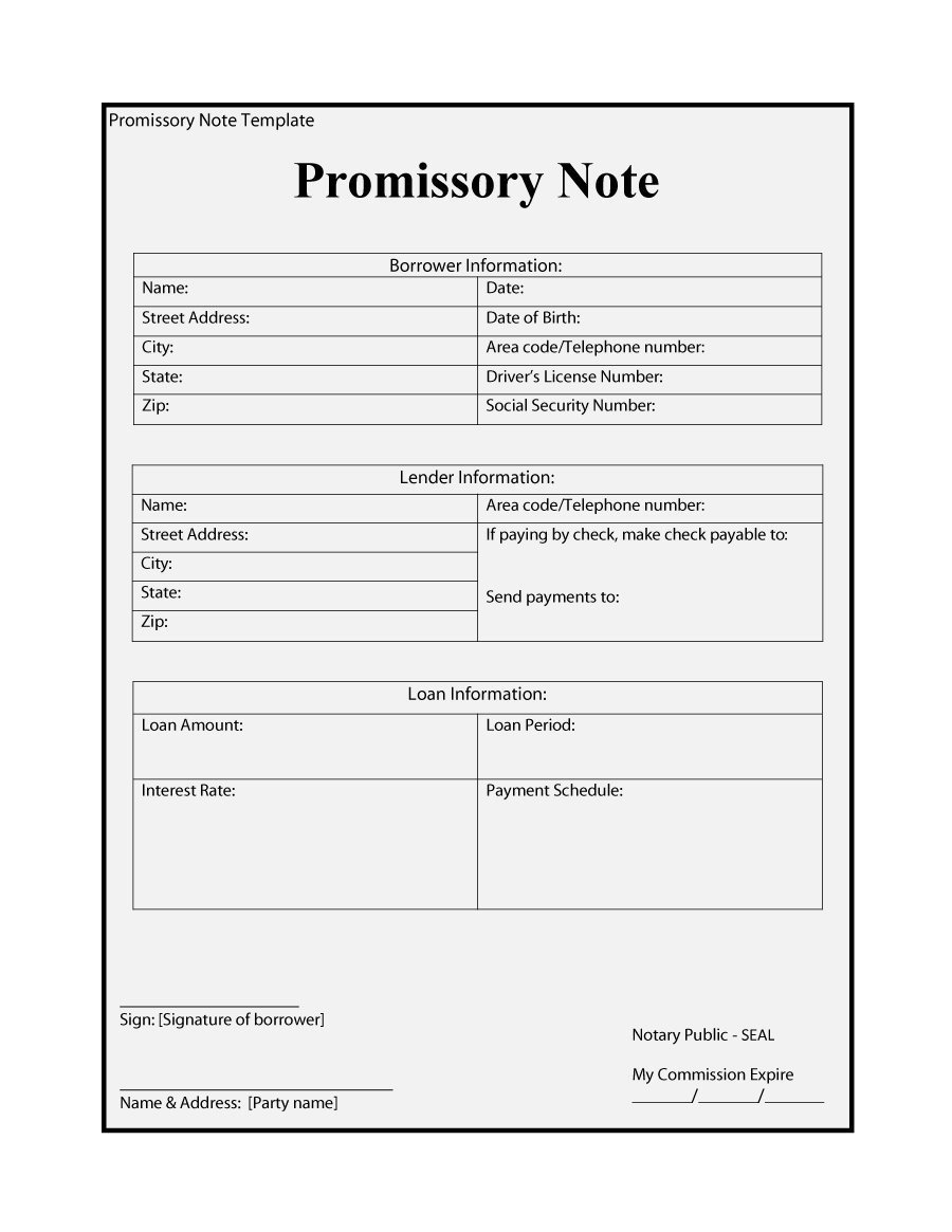 Promissory Note Template Word 45 Free Promissory Note Templates &amp; forms [word &amp; Pdf]