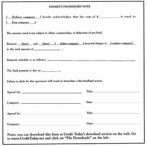 Promissory Note Template Word 6 Promissory Note Templates Excel Pdf formats