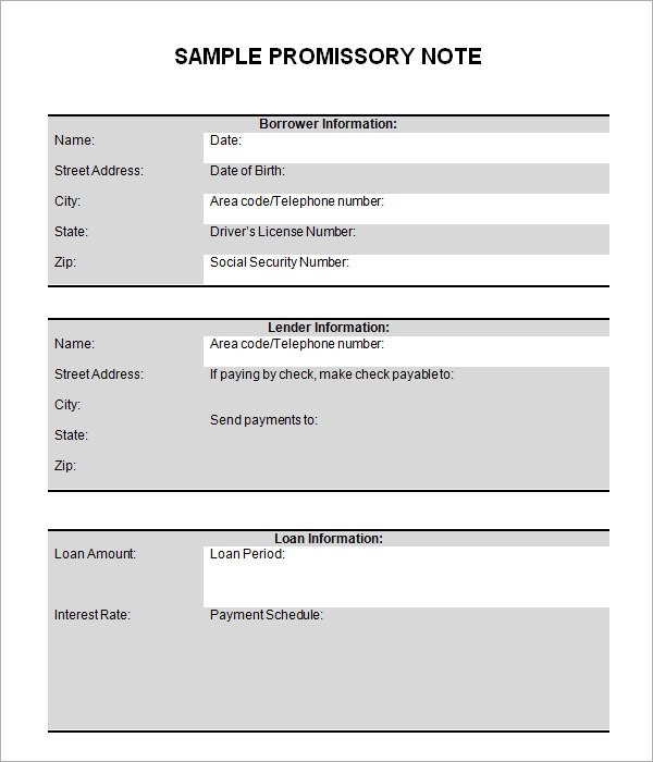 Promissory Note Template Word Promissory Note 26 Download Free Documents In Pdf Word