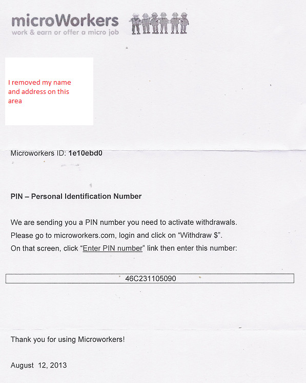 Proof Of Payment Letter Free Time Pass Time Microworkers Payment Proof