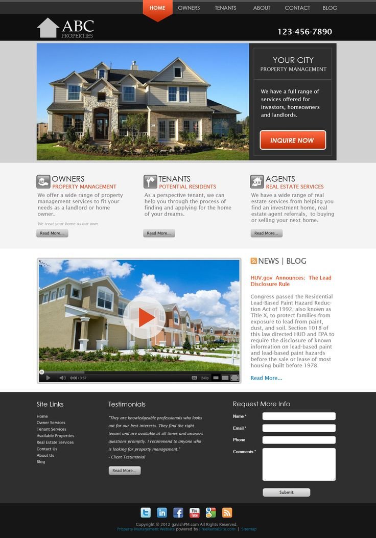 Property Management Websites Templates 1000 Images About Pmw Smart Site Designs On Pinterest
