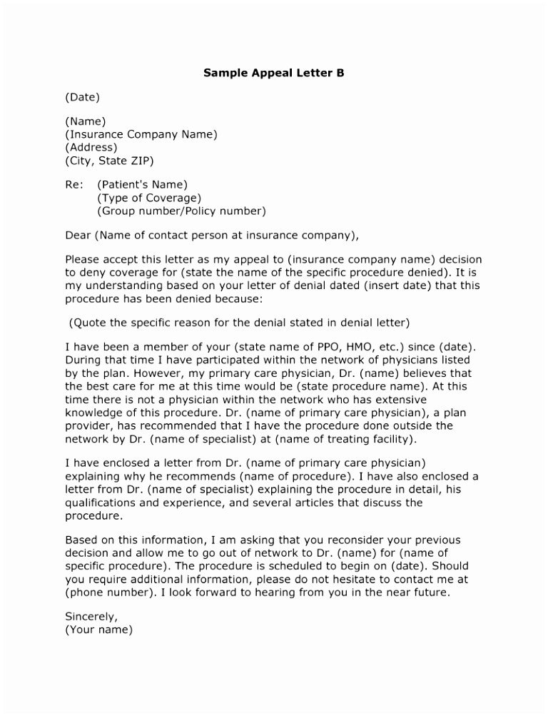 Provider Appeal Letters Sample 5 Appeal Letter to Insurance Pany From Provider Tuyiw