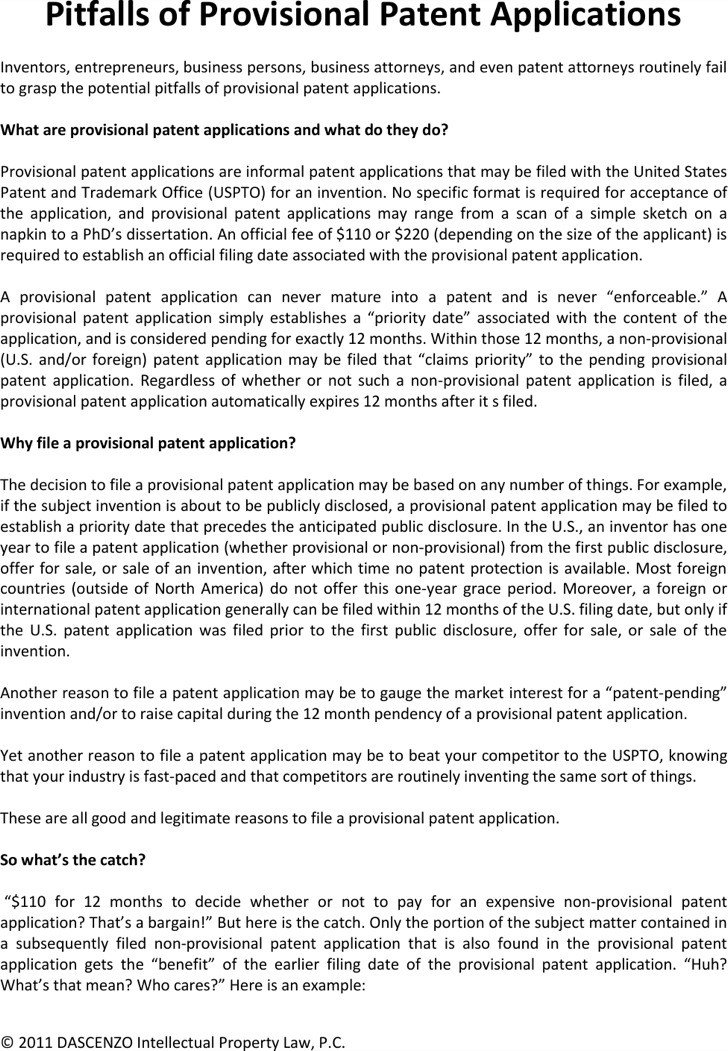 Provisional Patent Application Template Download Sample Patent Application Templates for Free
