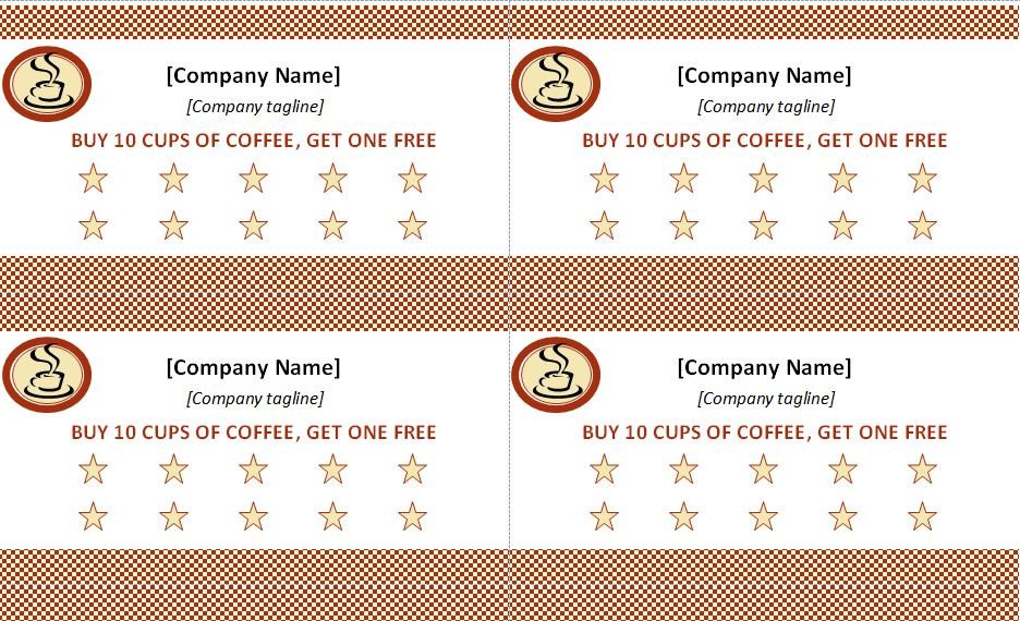 Punch Card Template Word Punch Card Template