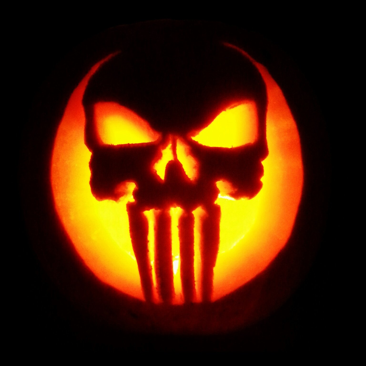 Punisher Skull Pumpkin More Pumpkin Love