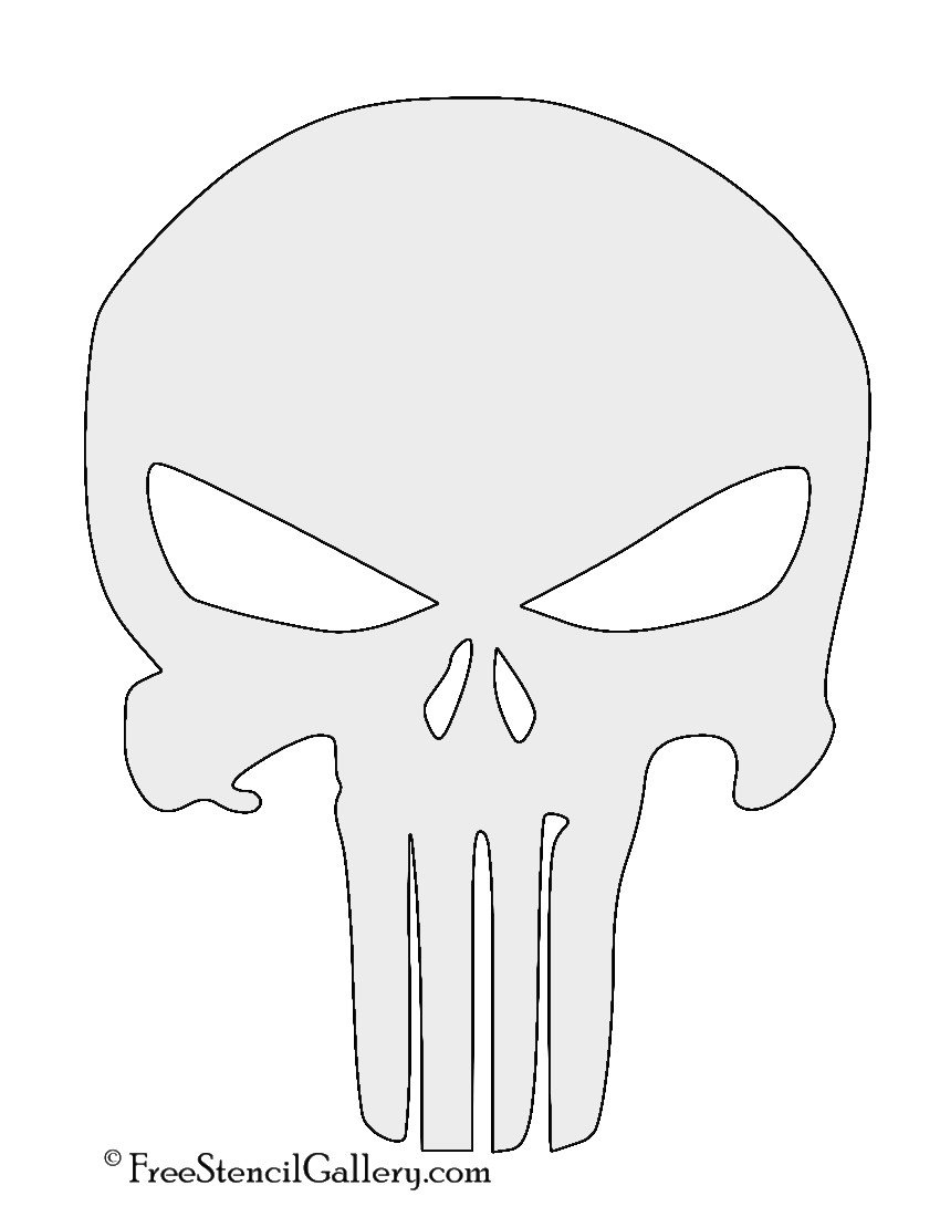 Punisher Skull Pumpkin Punisher Skull Symbol Stencil
