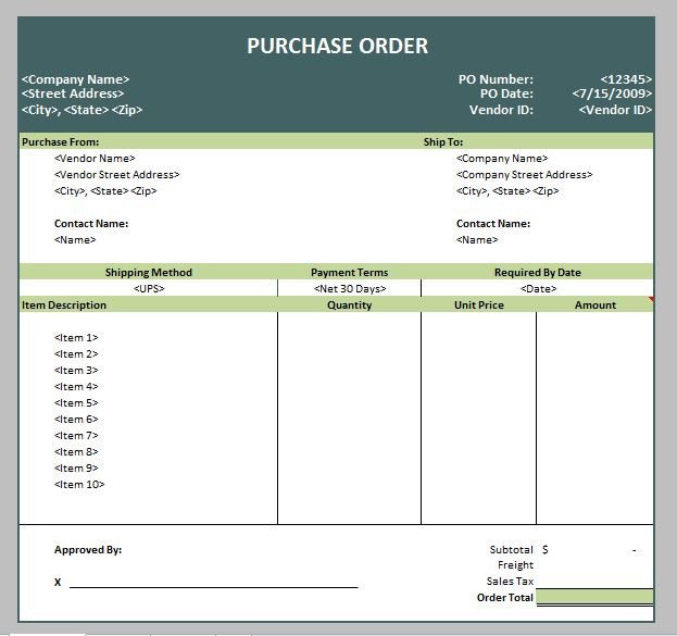 Purchase order Template Excel 39 Free Purchase order Templates In Word &amp; Excel Free