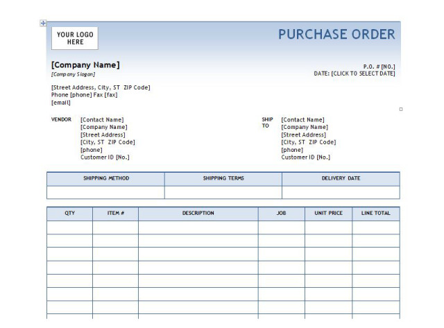 Purchase order Template Excel Download A Purchase order Template to Help Your Small Business