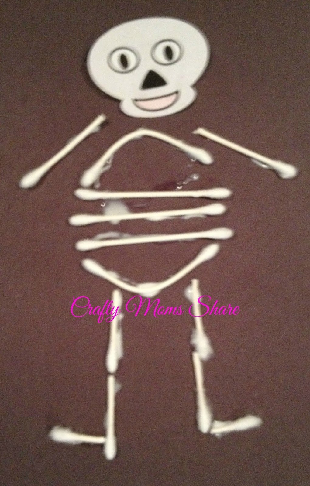 Q Tip Skeleton Head Template Crafty Moms Skeleton Crafts Activities and Books