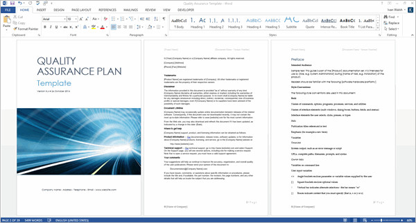 Quality assurance Plan Templates Quality assurance Plan Templates Ms Word Excel