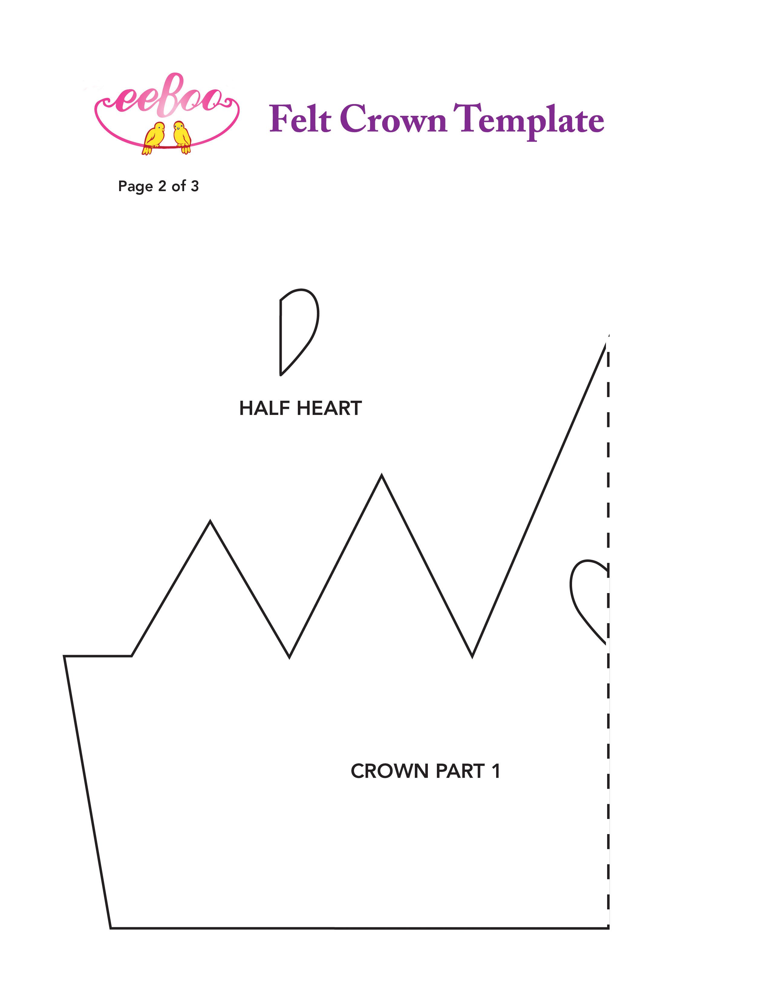 Queen Of Hearts Crown Template Eeboo Studio Blog Archive Mother’s Day Crafts From Eeboo