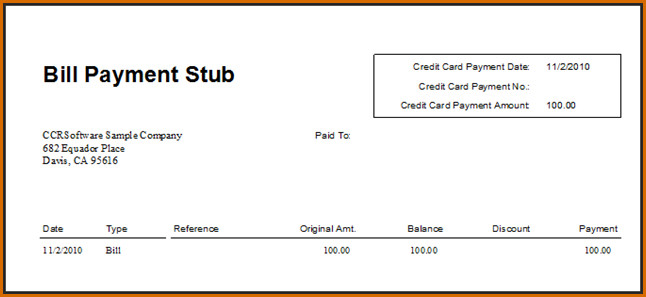 Quickbooks Check Template Word Quickbooks Pay Stub Template – Emmamcintyrephotography