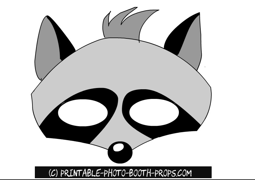 Raccoon Mask Printable Free Printable Animals Booth Props