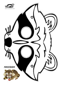Raccoon Mask Printable Krokotak Print