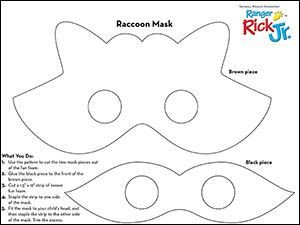 Raccoon Mask Printable Make A Raccoon Mask to Look Like A Raccoon On Halloween