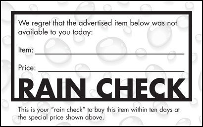 Rain Check Images List Of Synonyms and Antonyms Of the Word Raincheck