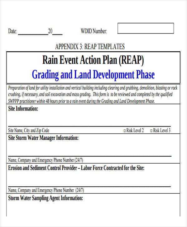 Rain event Action Plan 19 event Plan Templates In Pdf