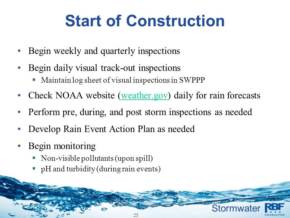 Rain event Action Plan Key Requirements Of the Construction General Permit Ppt