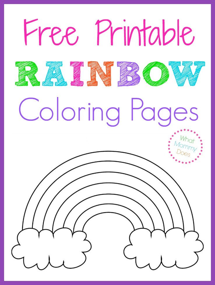 Rainbow Pictures to Print Free Printable Rainbow Coloring Pages What Mommy Does